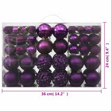 Set Palline di Natale 100 pz Viola