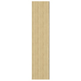 Armadietto a Specchio per Bagno 60x15x75 cm MDF Bianco e Rovere