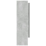 Armadietto Bagno con Specchio 80x15x60 cm in MDF Grigio Cemento