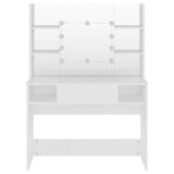 Toeletta con Luci LED 100x40x135 cm in MDF Bianca