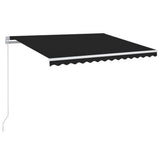 Tenda da Sole Retrattile Manuale con LED 350x250 cm Antracite