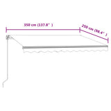 Tenda da Sole Retrattile Automatica 350x250 cm Crema