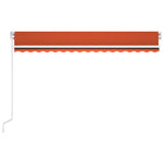 Tenda da Sole Retrattile Manuale LED 400x300 cm Arancio Marrone