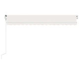 Tenda Automatica con Sensore Vento e LED 400x300 cm Crema