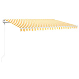 Tenda Automatica con Sensore Vento LED 400x300 cm Gialla Bianca