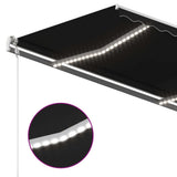 Tenda Automatica con Sensore Vento e LED 400x300 cm Antracite