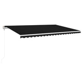 Tenda Automatica con Sensore Vento e LED 500x300 cm Antracite