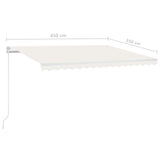Tenda da Sole Retrattile Manuale 450x350 cm Crema
