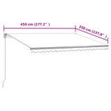 Tenda da Sole Retrattile Automatica 450x350 cm Crema