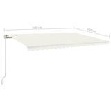 Tenda da Sole Retrattile Manuale 500x350 cm Crema