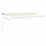 Tenda da Sole Retrattile Manuale LED 500x350 cm Crema