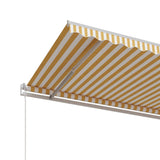 Tenda da Sole Retrattile Automatica 600x350 cm Gialla e Bianca