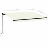 Tenda da Sole Retrattile Manuale 350x250 cm Crema