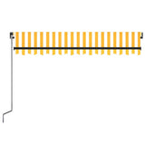Tenda da Sole Retrattile Manuale 350x250 cm Gialla e Bianca