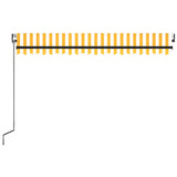 Tenda da Sole Retrattile Automatica 450x300 cm Gialla e Bianca