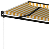 Tenda da Sole Retrattile Automatica 450x300 cm Gialla e Bianca