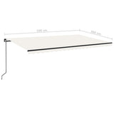 Tenda da Sole Retrattile Manuale 500x300 cm Crema