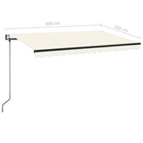 Tenda da Sole Retrattile Automatica 450x350 cm Crema