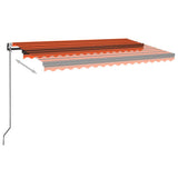 Tenda da Sole Retrattile Automatica 450x350 cm Arancio Marrone