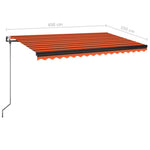 Tenda da Sole Retrattile Automatica 450x350 cm Arancio Marrone