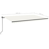 Tenda da Sole Retrattile Manuale 500x350 cm Crema
