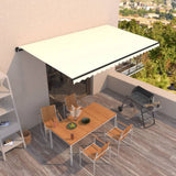 Tenda da Sole Retrattile Manuale 500x350 cm Crema