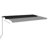 Tenda da Sole Retrattile Manuale con LED 500x350 cm Antracite