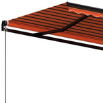 Tenda da Sole Retrattile Manuale 600x350 cm Arancione e Marrone