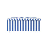 Tenda Sole Retrattile Manuale con Parasole 3x2,5m Blu e Bianco