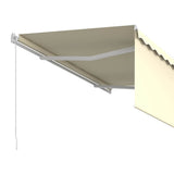 Tenda da Sole Retrattile Manuale con Parasole 3x2,5 m Crema