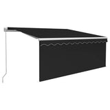 Tenda da Sole Retrattile Manuale con Parasole 3x2,5 m Antracite