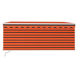 Tenda Retrattile Manuale con Parasole 3x2,5m Arancione Marrone