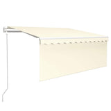 Tenda Automatica con Parasole LED e Sensore Vento 3x2,5m Crema