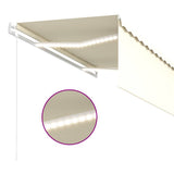 Tenda Automatica con Parasole LED e Sensore Vento 3x2,5m Crema