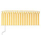 Tenda Automatica con LED Sensore Vento 3x2,5 m Giallo Bianco