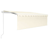 Tenda Automatica con Parasole LED e Sensore Vento 4x3 m Crema