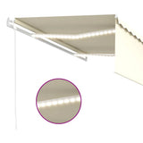 Tenda Automatica con Parasole LED e Sensore Vento 4x3 m Crema