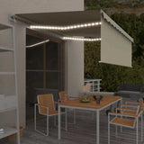 Tenda Automatica con Parasole LED e Sensore Vento 4x3 m Crema