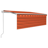 Tenda Automatica con Sensore Vento 4,5x3 m Arancione e Marrone