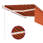 Tenda Automatica con Sensore Vento 4,5x3 m Arancione e Marrone