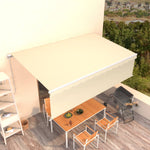 Tenda da Sole Retrattile Manuale con Parasole 5x3 m Crema