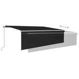 Tenda da Sole Retrattile Manuale con Parasole 5x3m Antracite