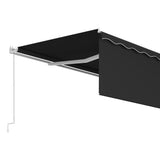 Tenda da Sole Retrattile Manuale con Parasole 5x3m Antracite