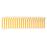 Tenda Sole Retrattile Manuale Parasole LED 5x3m Gialla Bianca