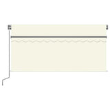 Tenda da Sole Retrattile Manuale con Parasole 3x2,5 m Crema