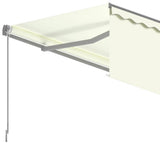 Tenda da Sole Retrattile Manuale con Parasole 3x2,5 m Crema