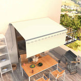 Tenda da Sole Retrattile Manuale con Parasole 3x2,5 m Crema