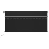 Tenda da Sole Retrattile Manuale con Parasole 3x2,5 m Antracite