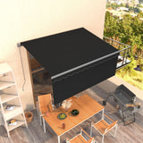 Tenda da Sole Retrattile Manuale con Parasole 3x2,5 m Antracite