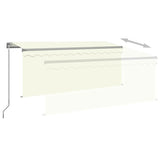 Tenda da Sole Retrattile Manuale con LED 3x2,5 m Crema